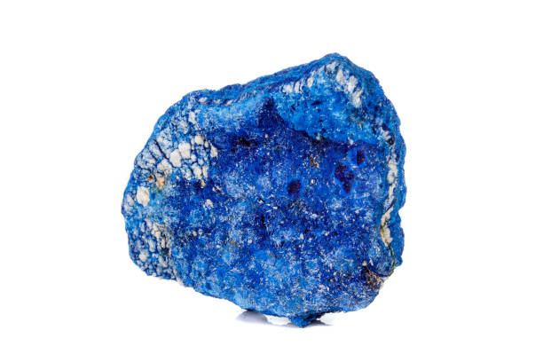 istock Macro mineral stone Malachite and Azurite against white background 1134896740