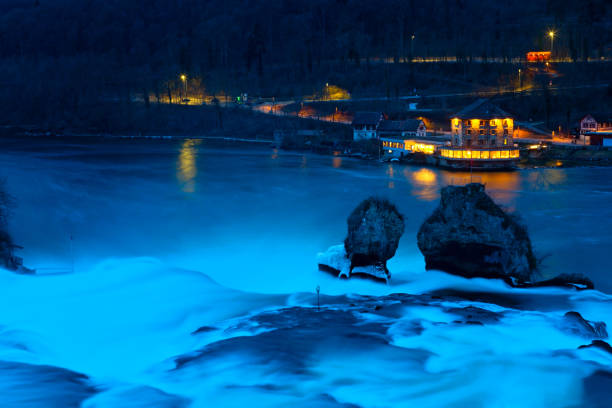 Rhine Falls in winter, Switzerland