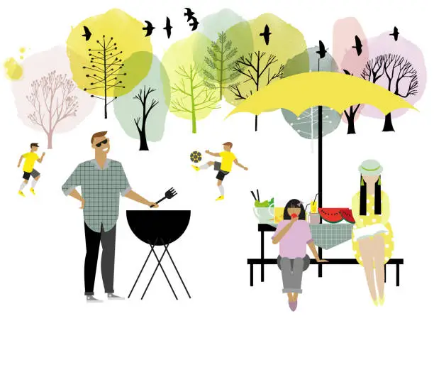 Vector illustration of Picnic