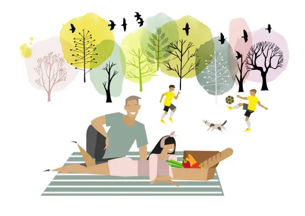 Vector illustration of Picnic