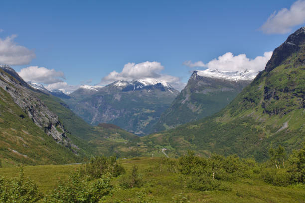 istock Norway Mountains and green fields 1134901133