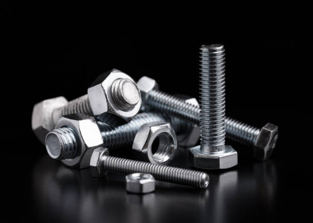 istock Still life with steel bolts and nuts. 1134902310