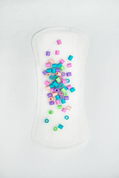 istock Menstrual pad with red plastic parts 1134907380