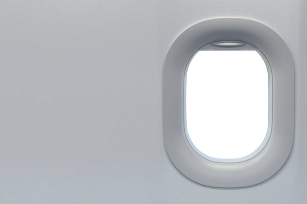 airplane window. travel and tourism fliight concept. space for text. - window imagens e fotografias de stock