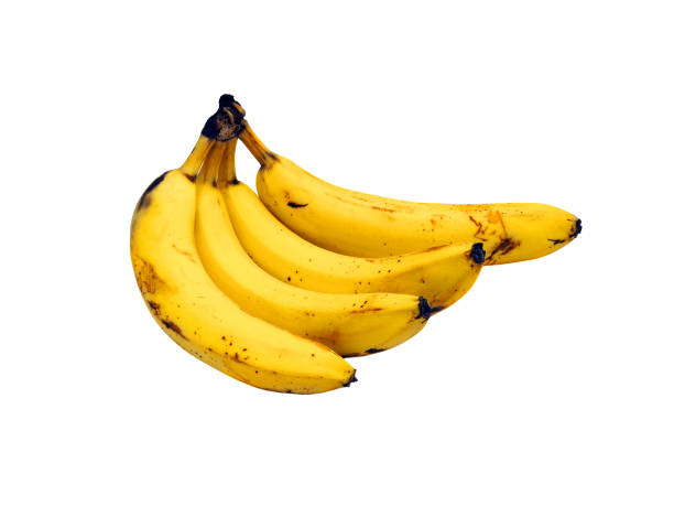 의 무리는 재정의 바나나 흰색 배경에 고립 - banana rotting ripe above 뉴스 사진 이미지