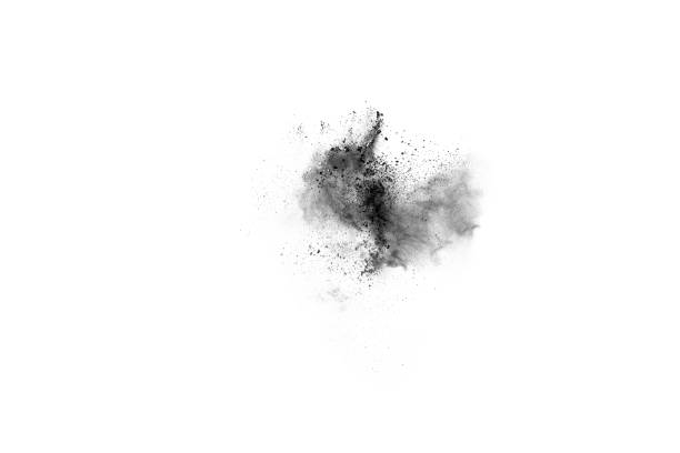 istock particles of charcoal on white background,abstract powder splatted on white background 1134914511