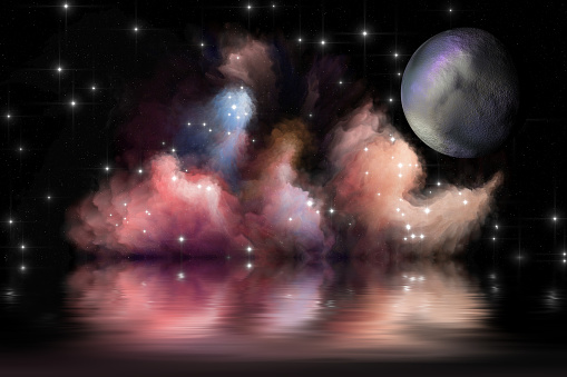 cosmic fantastic background, 3-d render