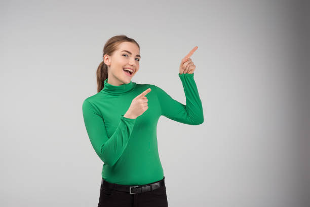 istock Young woman is happy standing in the studio 1134926626