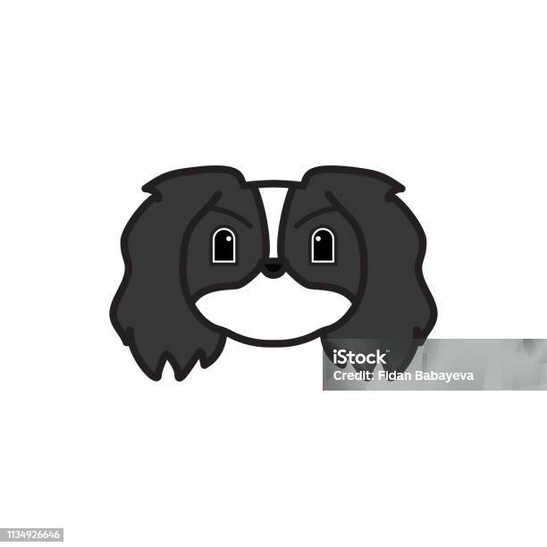 Pekingese Emoji Quilty Multicolored Icon Signs And Symbols Icon Can Be Used For Web Logo Mobile App Ui Ux Stock Illustration - Download Image Now