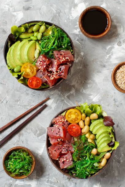 istock Hawaiian tuna poke bowl 1134926675