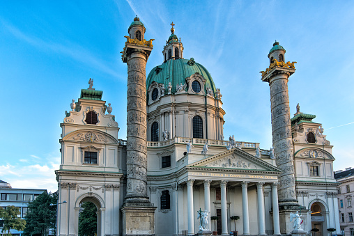 St. Charles Church (Karlskirche) in Vienna, Austria.