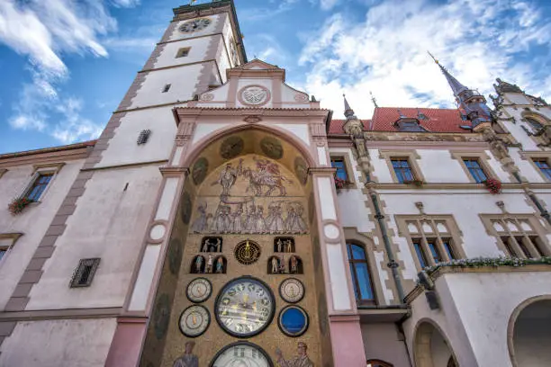 Town Hall and astronomical clock of Olomouc, Czech Republic