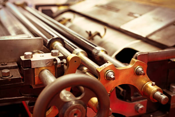 Mechanically turntables on an old production machine