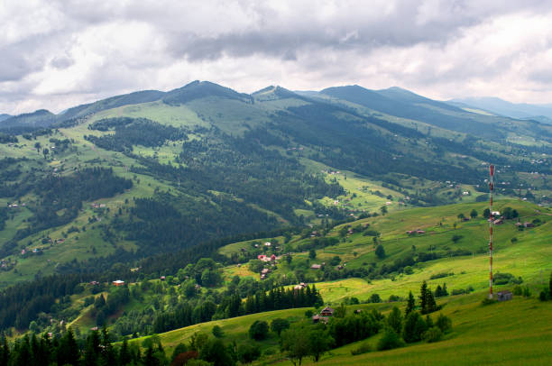 istock Mobile phone mast tower in the mountains 1134941058