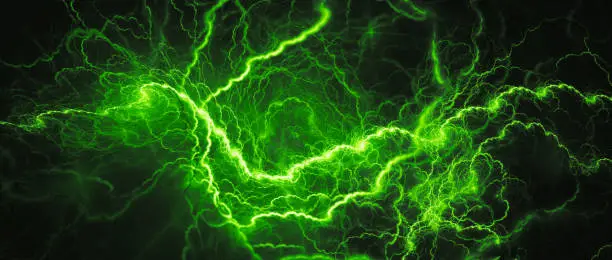 Photo of Green glowing lightning