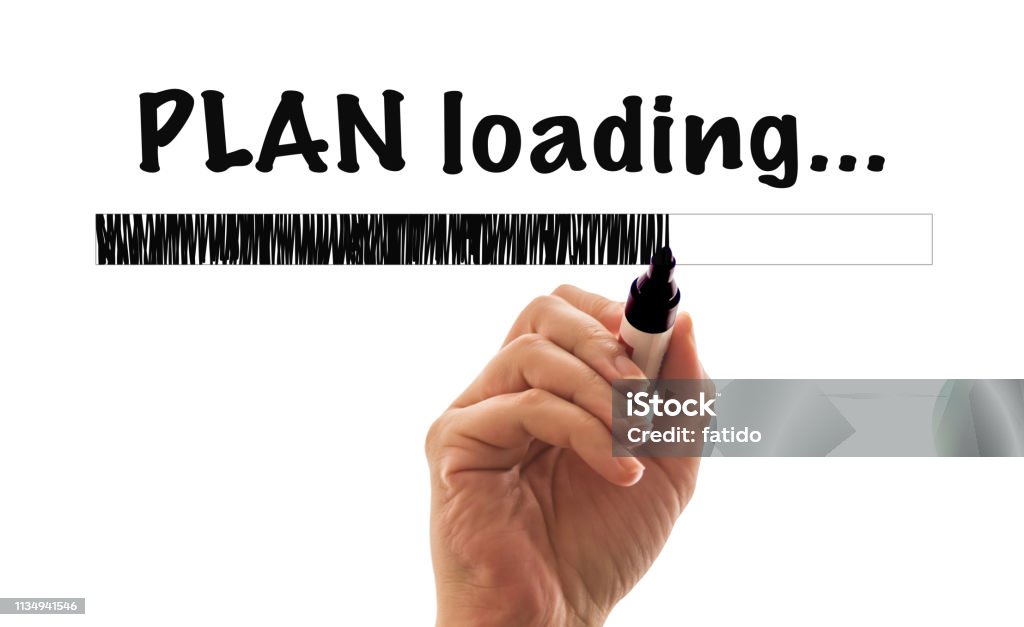 Loading Bar Plan Plan Loading Bar Concept Stock Photo - Download Image Now - Felt Tip ...