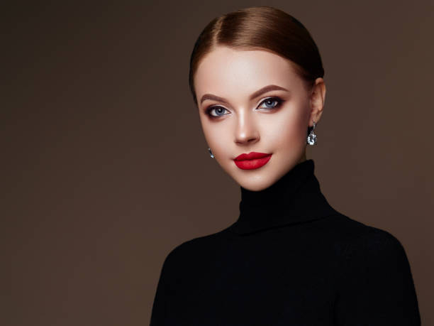 istock Beautiful woman face with perfect makeup 1134942306