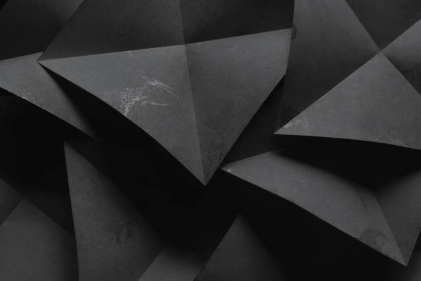 istock Gray elements of paper for futuristic abstract background 1134942756