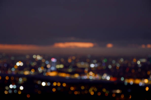 istock Defocused night city background, townscape 1134945662