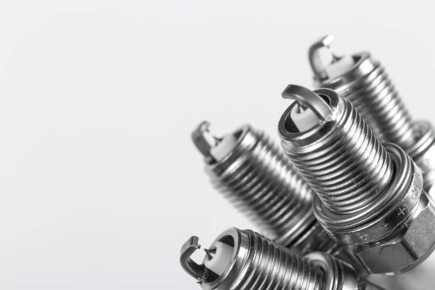 istock Spark plugs gasoline internal combustion engine on white background 1134946595