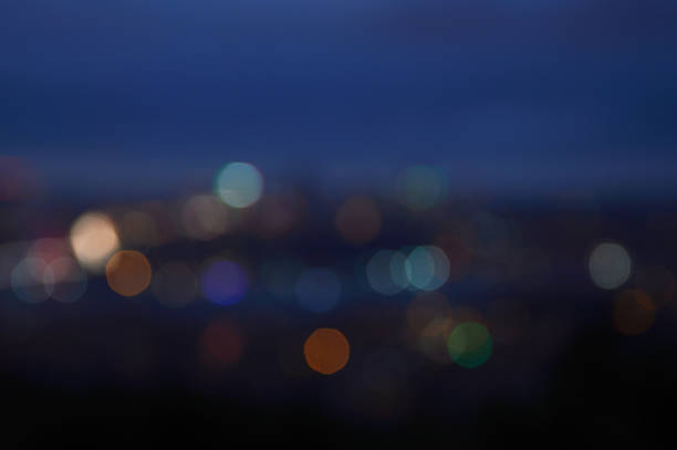 istock Defocused night city background, townscape 1134947856