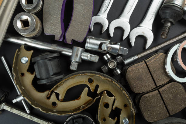 istock Various Car parts on dark background 1134948062