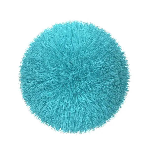 Abstract fluffy ball. 3d illustration isolated on white background