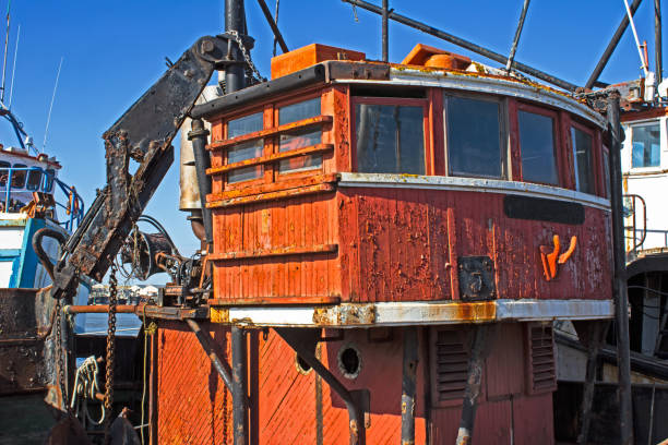 istock Old fishing boat in harbour 1134950446
