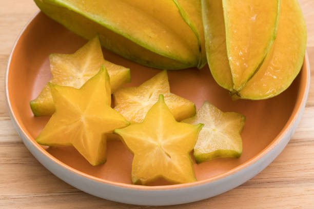 istock Healthy eating. Fresh ripe star fruit (starfruit/ carambola/  Averrhoa carambola). Tropical fruit 1134952272