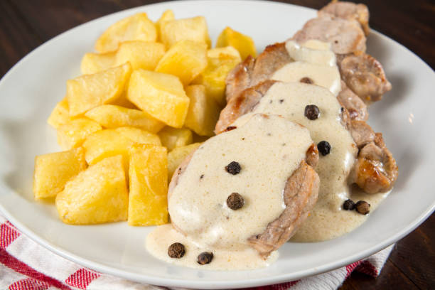 istock Pork sirloin in pepper sauce 1134954061