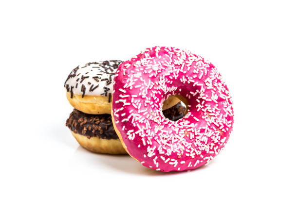 istock Sweet donuts isolated on white background 1134956984