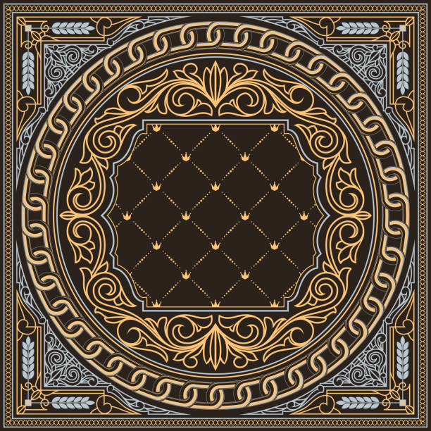 ilustrações, clipart, desenhos animados e ícones de projeto decorativo ornamentado do vintage - art nouveau classic backgrounds frame