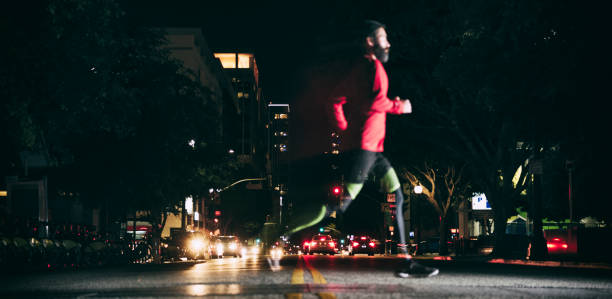 istock Nighttime Running in Downtown LA 1134960658