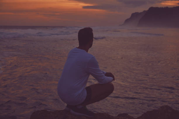 istock Man enjoying on the beach. 1134961543