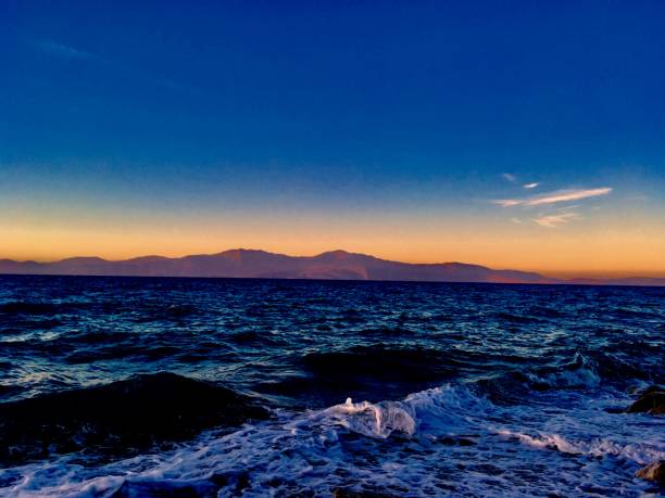 istock Greek sunset over the sea 1134962281