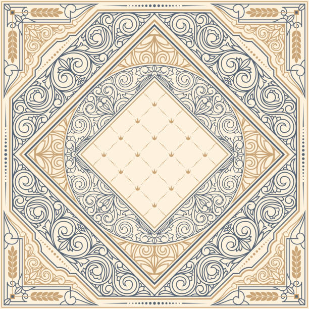 vintage-ordensdekoratives design - art nouveau classic backgrounds frame stock-grafiken, -clipart, -cartoons und -symbole