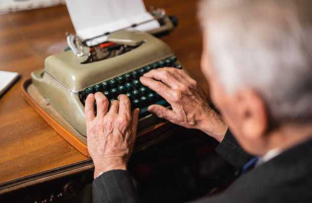 Peron Using Typewriter 460+ Old Man Typewriter Stock Photos, Pictures & Royalty-Free Images ...