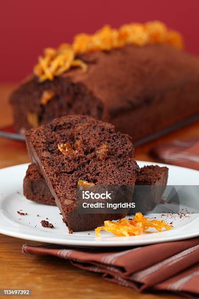 Chocolate Cake With Candied Orange Peel Stock Photo - Download Image Now - Chocolate Cake, Orange - Fruit, Orange Color