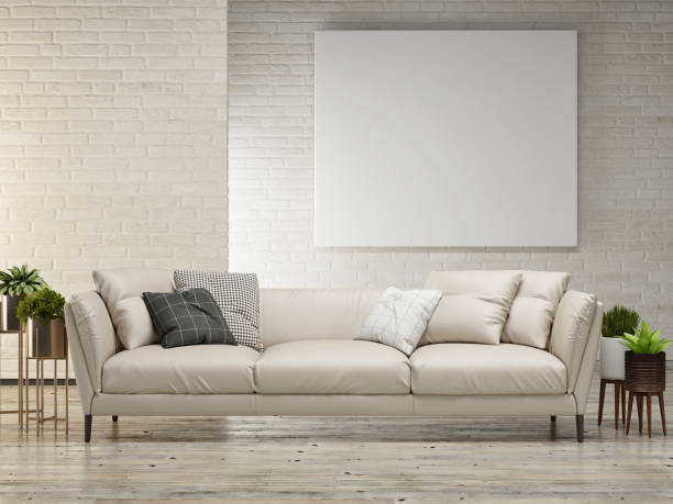 istock Mock up poster in studio, Scandinavian design 1134979887
