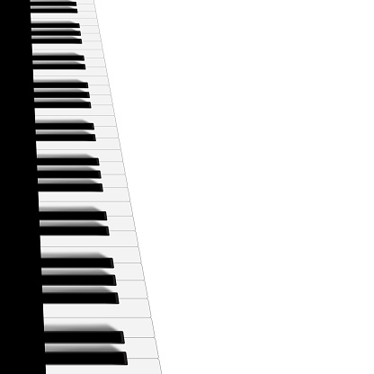 3D render of full piano keyboard