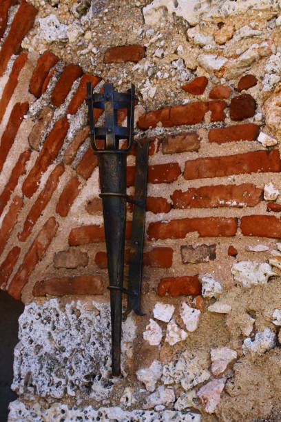 istock Old torch on the Castillo del Morro 1134981778