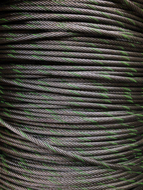 seilrücken - steel cable wire rope rope textured stock-fotos und bilder