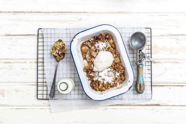 istock Yummy Apple Crumble Dessert 1134986933