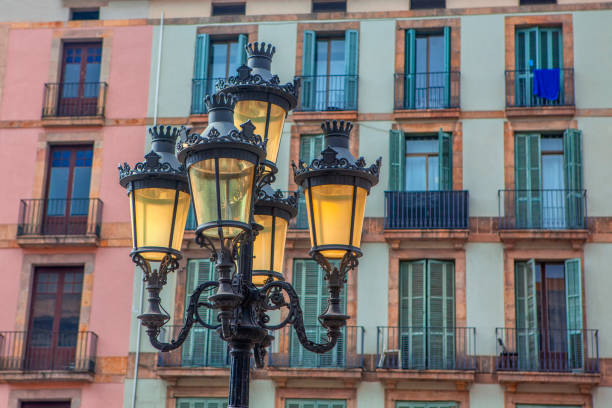istock street lamps on the Rambla 1134991250