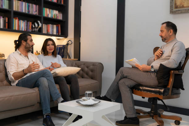 istock Counseling Session psychiatrist talking to couple client 1134991277