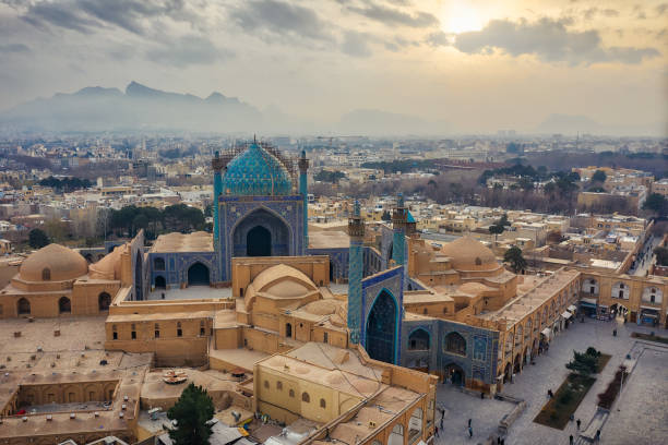 Naqsh-e Jahan Square in Isfahan, Iran, taken in Januray 2019 taken in hdr stock photo