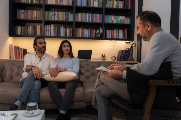 istock Counseling Session psychiatrist talking to couple client 1134992505