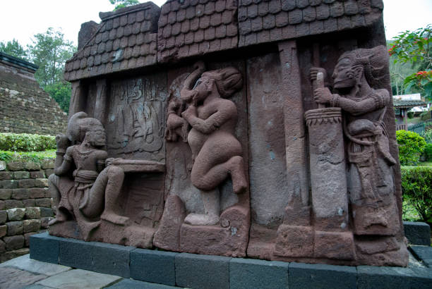 Sukuh is a Hindu temple located on the slopes of Mt. Lawu at an altitude of 1186m above sea level. This temple is considered controversial because of its unusual shape and because of the explicit depiction of human genitals on some of its reliefs.