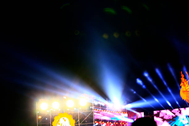 istock Stage lighting effect in the dark, close-up pictures 1135008398