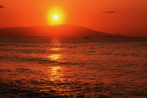 istock Sanrise and Izu Oshima Island 1135011480